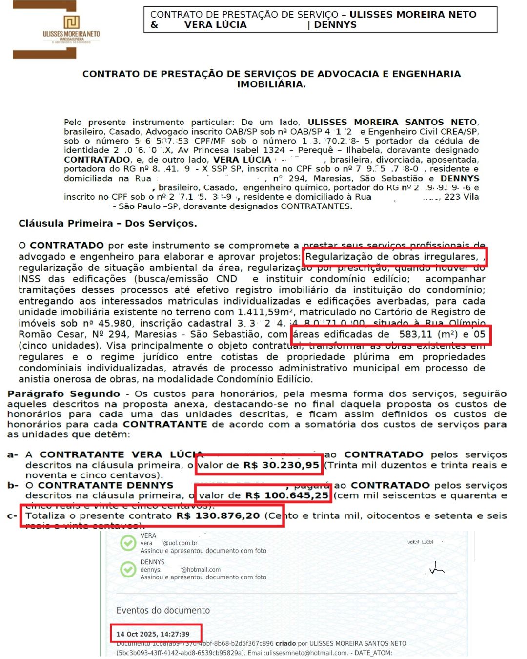 Contrato Regularização